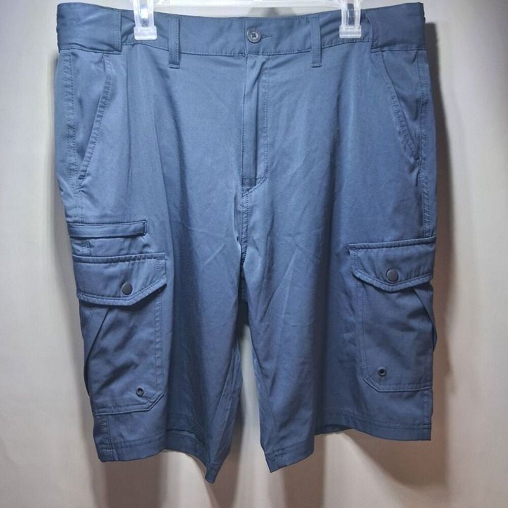 Denali Men's Size 36 Blue Stretch Cargo Shorts Lightweight Hiking Trail Casual